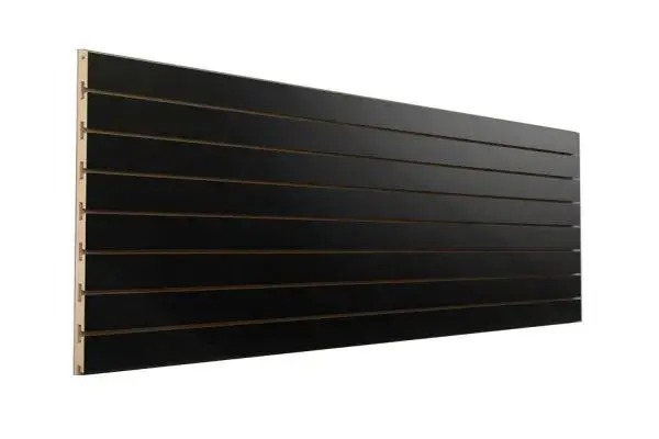 Painel Canaletado Preto com Frisos Horizontais